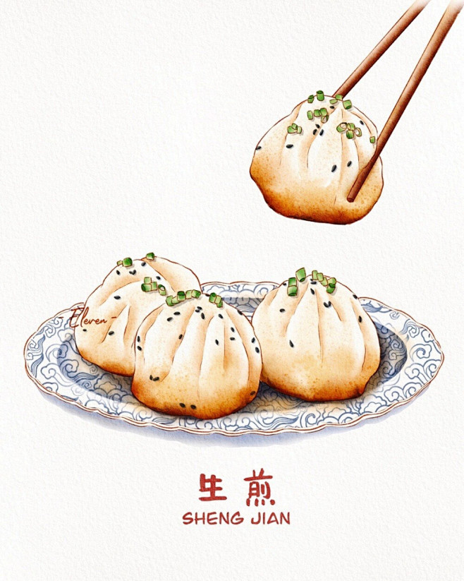 美食绘，插画师Eleven_To ​​​