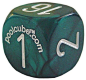 Pool Cube Game w Six-Sided Green Die & Instruction Booklet contemporary-game-table-accessories