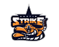 Austin Strike标志设计 响尾蛇 爬虫类 娱乐 游戏 橙色 吉祥物 队徽 商标设计  图标 图形 标志 logo 国外 外国 国内 品牌 设计 创意 欣赏