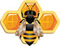 卡通蜜蜂蜂巢矢量素材_动物植物_素材中国一流素材网