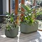 Crescent Garden Modular Square and Rectangle Plastic Planters