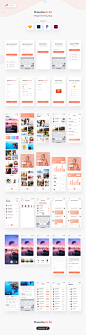 #APP模板#
橙色照片分享拍照编辑社交类app ui源文件sketch psd xd模板