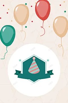 手绘清新浪漫彩色生日贺卡广告背景 设计图片 免费下载 页面网页 平面电商 创意素材