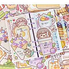 小麻薯手账便签纸手帐便利贴ins风简约可爱异形便签记事本清新留言备忘便签本贴纸学生用无粘性装饰手杖素材-tmall.com天猫