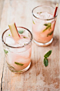 rhubarb mojito / aka: the blushing bride