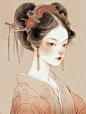 国风汉服｜唐代仕女妆造插画肖像【附咒语】
