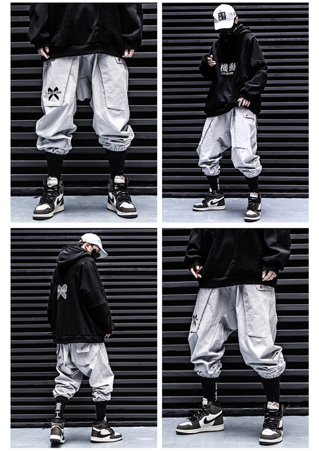 11BYBB'SDARK胯裆裤休闲工装裤...