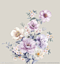手绘花 玫瑰花 大牌花 乱花