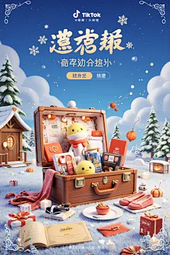 ai超可爱冬季主题圣诞节日海报练习 - 小红书-4