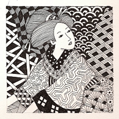 菲猪君采集到黑白线插图