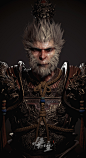 Monkey, 王 琛 : Hello, everyone. It's my honor to bring you the character display of the game black Myth: Wukong. This is a character that players can control, not the final version. As you can see, I have made two versions of face, one close to human, the