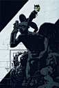 Gotham City’s most noted citizens and visitors, as depicted by Mike Mignola for DC Comics.