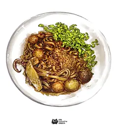 一碗面的插画-Lu-ISNU__涂鸦王国插画