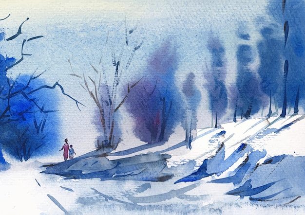 Winter nature waterc...