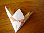 百合花的折纸图解 六瓣百合花的手工折纸教程