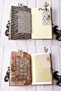 Junk Journal Travel Journal Writing Journal Smash Book Travel Diary Gratitude Journal : This junk journal with pockets would make a great smash book for someone special or for yourself. This handmade smash book would also make for a lovely travel journal 