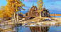 Autumn at Relay Outpost 17, Marek Denko : --// make sure you check the high res images here http://marekdenko.net/?page_id=184  //--

It all started as a lighting study of one of the images I keep in my references folder. Later I found out is a painting f