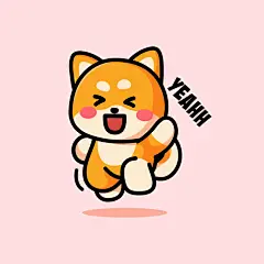 快乐柴犬表情包耶