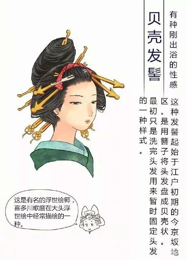 岛田发髻文金高岛田发髻江户时代艺妓妆发日本发髻艺伎裂桃式发髻图片