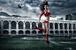 Brazil 2014 "World Cup Inspired" Soccer Calendar : A 2014 Soccer Calendar featuring women doing the 12 most famous moves in soccer. The challenge was to create dynamic images of the women in action but still have a high level of female sexuality