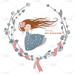 长发飘逸的可爱女孩