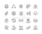 线面料功能图标。 简单的一组织物特征相关的矢量线图标，#affiliate，#Icons，#Simple，#Set，#Line，#Fabric #ad