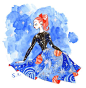 “Illustrator Sibylline Meynet takes Valentino Cosmo Collection to the stars” *fangirling over Valentino’s latest tweet* ;__;