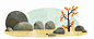 Google首页LOGO的石头动画系列：春分夏至秋分冬至动图GIF