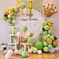 宝宝周岁满月百日宴生日气球背景墙场景布置装饰气球1周岁装扮