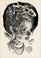 匈牙利插画师 Benze 一组细腻的手绘插画艺术 ​​​ ​​​​