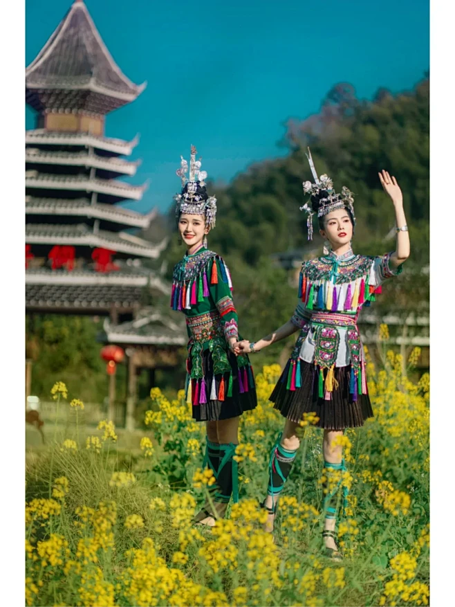 肇兴侗寨 侗族传统服装，安排上了-花瓣网