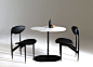 Featherston Scape Dining Chair by Grazia&Co | est living Design Directory : The Featherston Scape Dining Chair is a tapered metal tube chair frame with a powder coat finish. Fully upholstered contoured ply seat and back-rest.