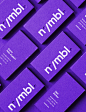 紫色系的nymbl品牌创意名片欣赏