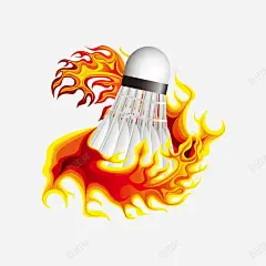 火苗羽毛球矢量图高清素材 png 页面网页 平面电商 创意素材 png素材