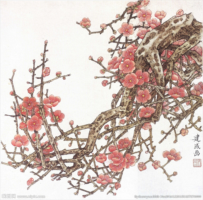 梅花工笔画