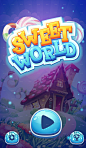 Sweet world candy shooter mobile GUI 