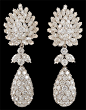 DAVID WEBB Platinum Diamond Earrings - Yafa Jewelry