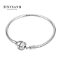 TINYSAND 925银基础链子手镯蛇骨链纯银手链女 情侣礼物正品包邮-淘宝网
