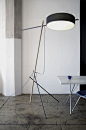 Tripod Lamp - love the large lamphead vs. the spindley legs