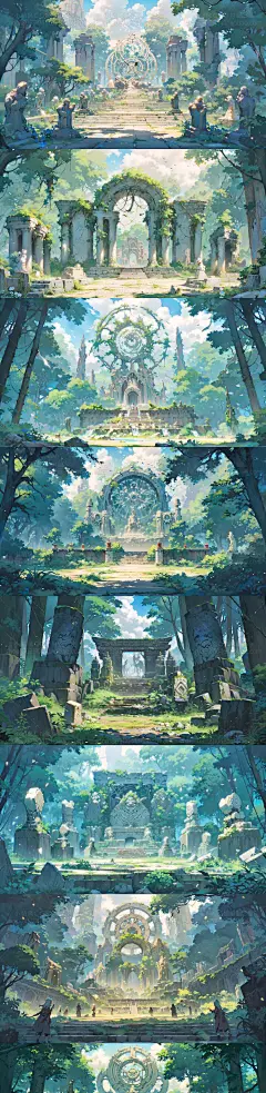 AI神庙遗迹场景素材 游戏场景概念设定参考 背景插画设计临摹图-淘宝网图片_AI · 场景图片素材-花瓣网