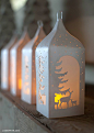 Diy Woodland Paper Lanterns with printable template: 