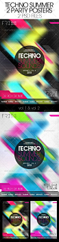 Techno Summer Sounds Party 2 Posters - Clubs 