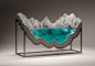 Ben Young - AT EASE : Laminated float glass, cast concrete and steel base.
W600mm x D200mm x H390mm
[SOLD]