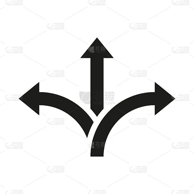 三个方向的标志。方法选择的概念。路箭头图标。图片_其他图片图片素材-花瓣网