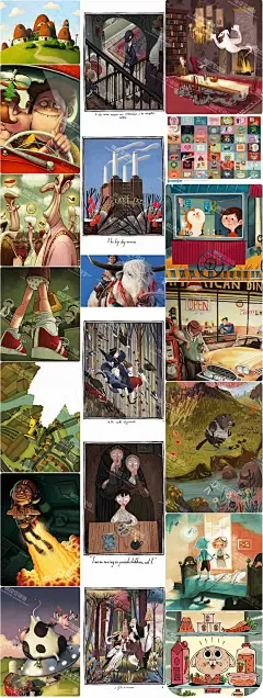欧美大师儿童插画绘本 美术设计参考 素材图集 游戏动漫绘画资料-淘宝网