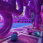 cyril lancelin fences basketball court with grid of pink doughnuts and squares designboom