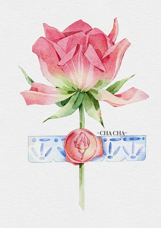 procreate水彩|月季|过程 - ...