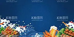夏日餐饮美食  - 源文件下载【酷图网】夏日,餐饮,美食,手绘,插图