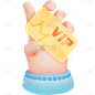 促销通用3D手持会员卡物品元素