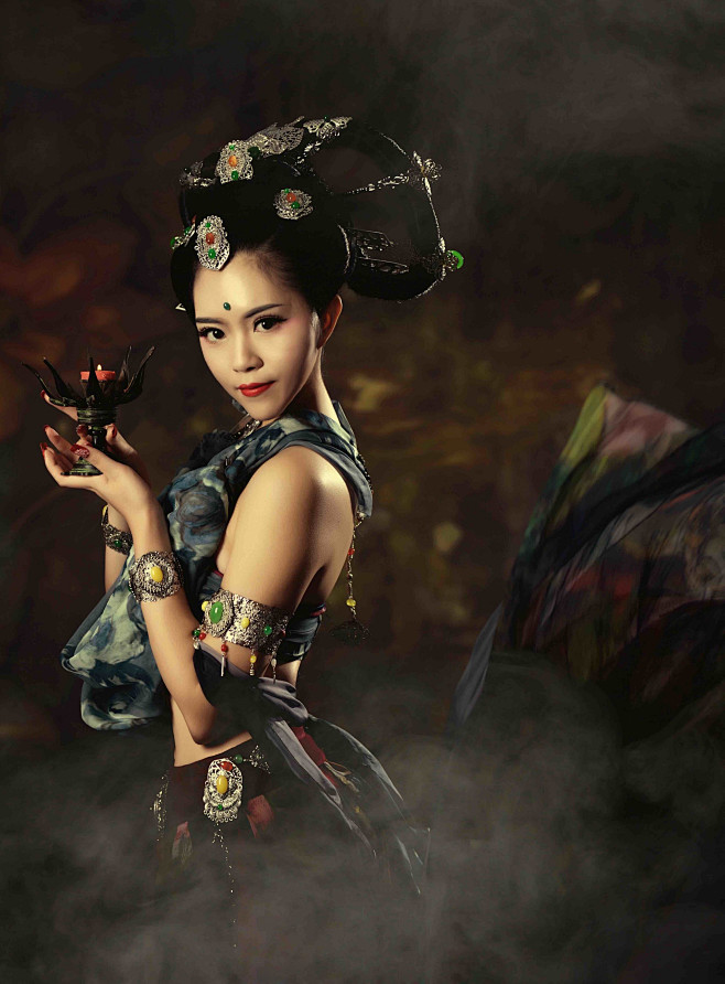 汉服摄影  古装摄影 汉服美女  飞天